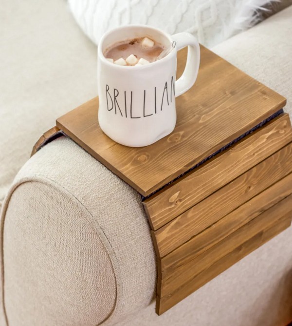 Scrap Wood Armrest Table