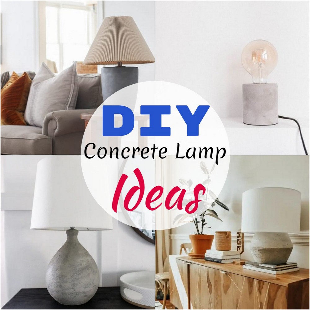 DIY Concrete Lamp Ideas 1