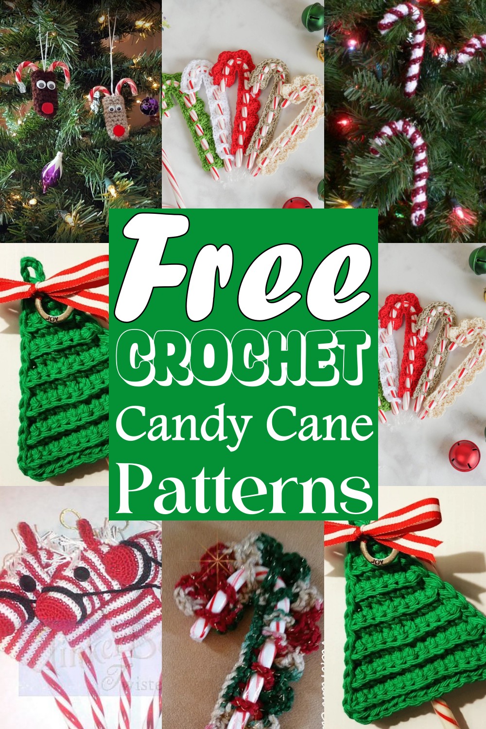 10 Easy Crochet Candy Cane Patterns For Christmas Decorations DIYnCrafty