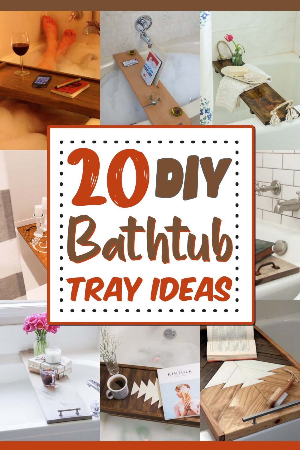 15 DIY Bathtub Tray Ideas for a Relaxing Soak - The Handyman's Daughter