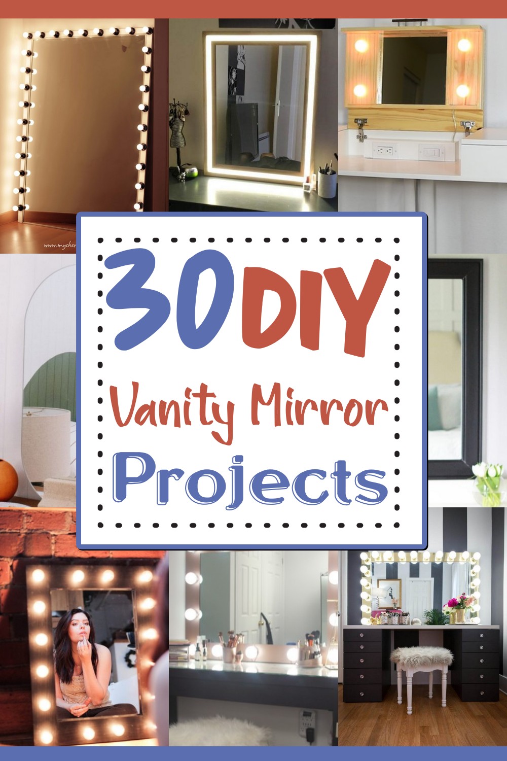 30 DIY Vanity Mirror Projects