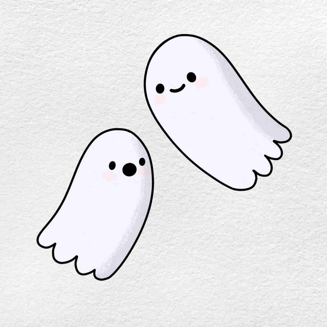 21 Cute Ghost Drawing Ideas How To Draw A Ghost DIYnCrafty