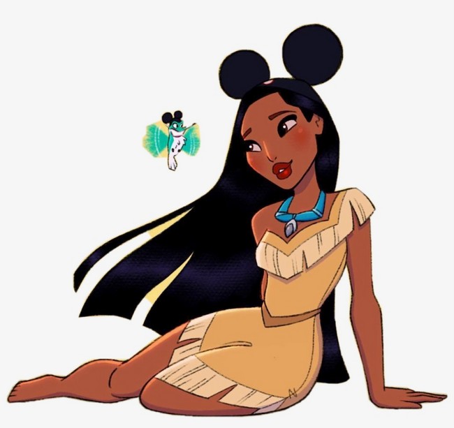 Pocahontas Disney Cute Cartoon Drawing