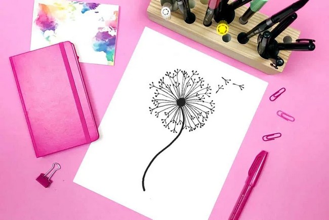 Dandelion Drawing