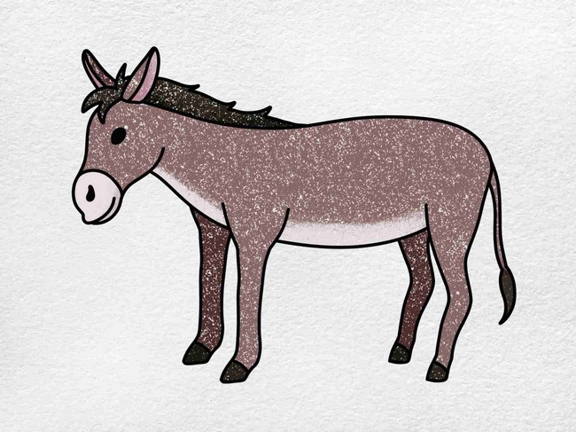 Donkey Drawing Cute 