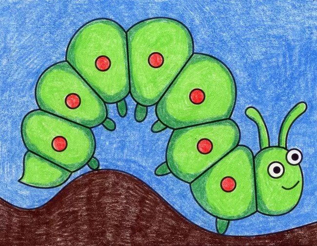 Easy How To Draw A Caterpillar