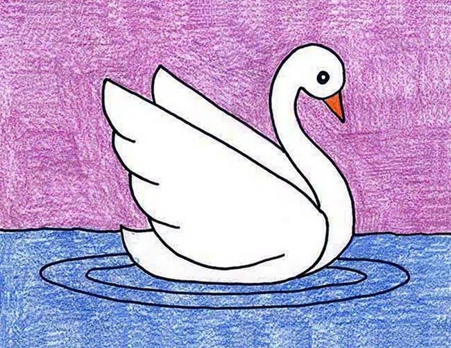 Easy How To Draw A Swan Tutorial