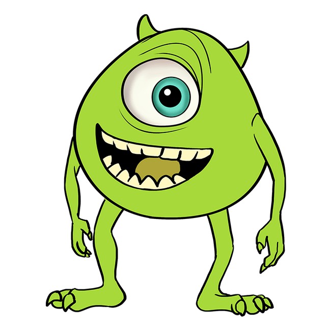 Easy Mike Wazowski Drawing