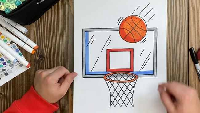 How Do You Draw A Basketball Hoop