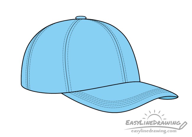 How To Draw A Baseball Cap Step By Step