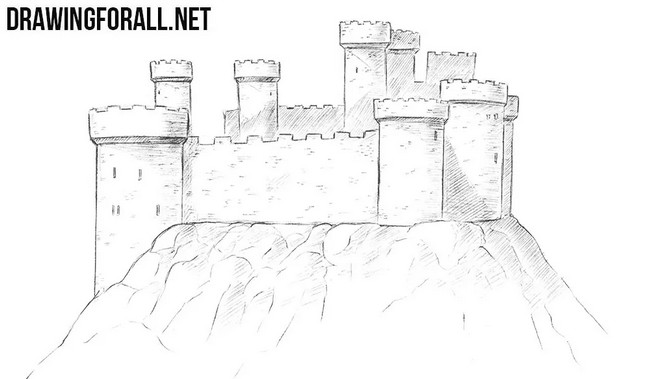 How To Draw A Castle 1