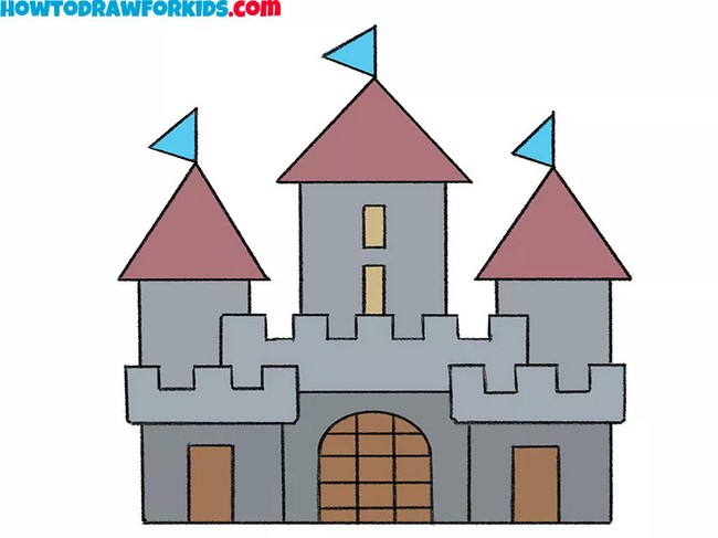 How To Draw A Castle