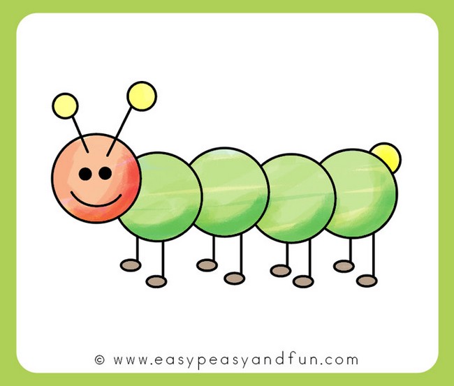 How To Draw A Caterpillar