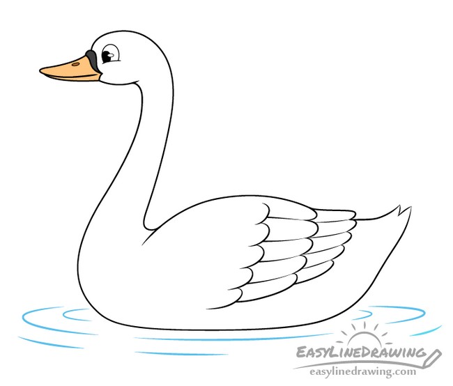 How To Draw A Swan Step By Step