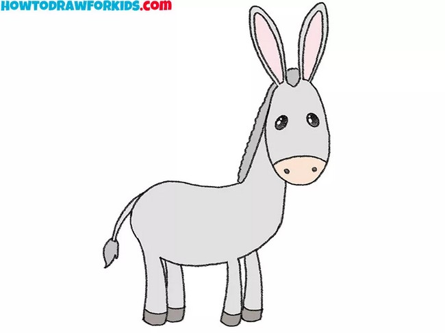 How To Draw An Easy Donkey