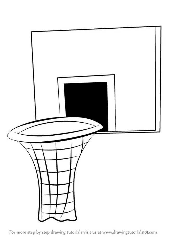 How To Draw Basketball Hoop