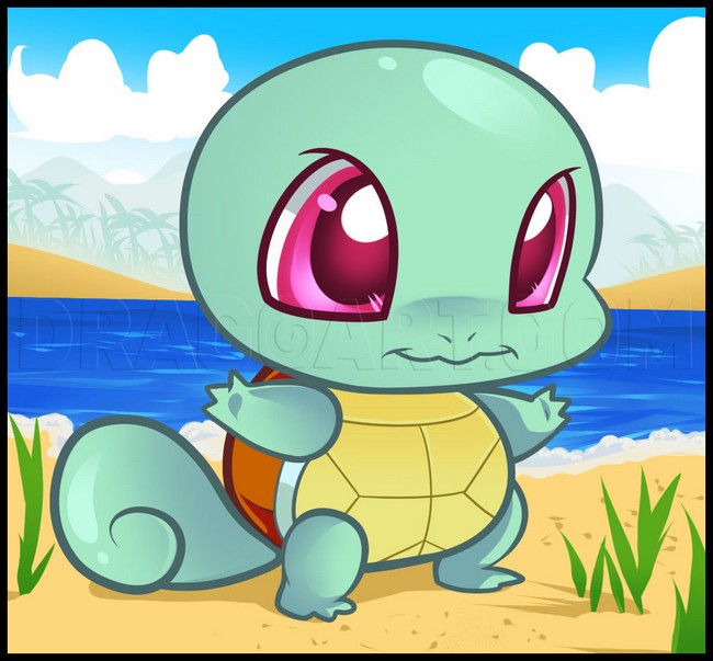 How To Draw Chibi Squirtle Squirtle