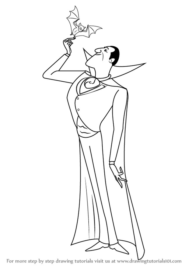 How To Draw Count Dracula From Hotel Transylvania