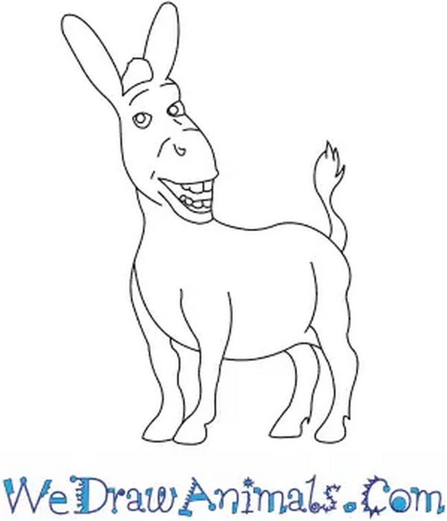 How To Draw Donkey From Shrek