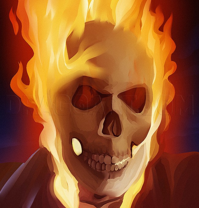 How To Draw Ghost Rider Ghost Rider