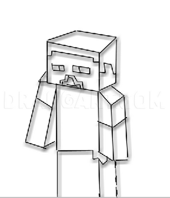 How To Draw Steve From Minecraft