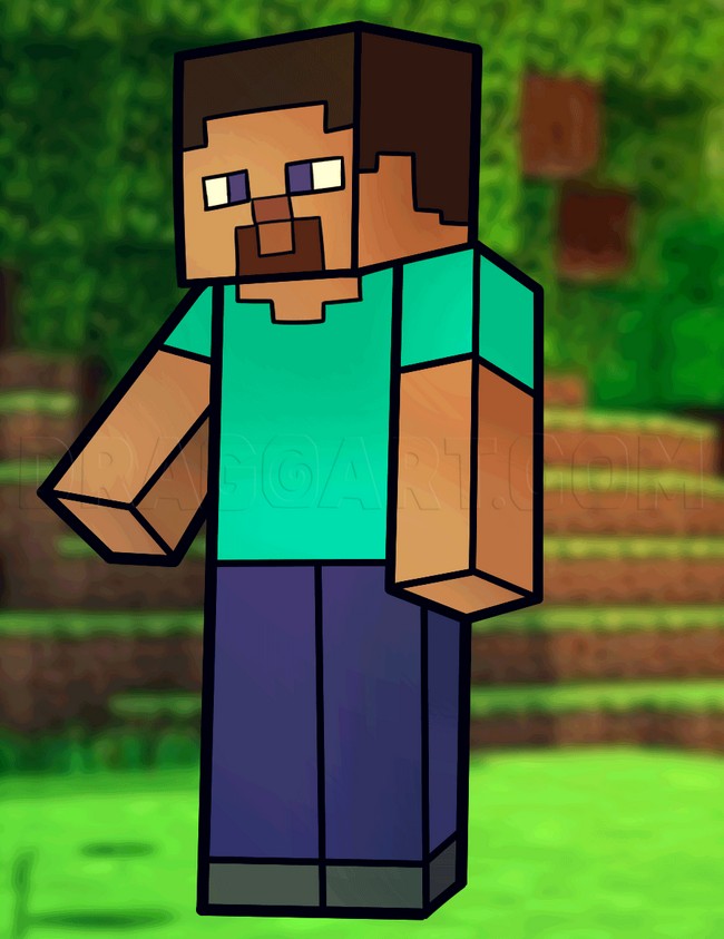 How To Draw Steve From Minecraft Minecraft Steve