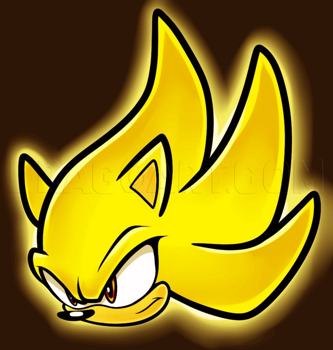 How To Draw Super Sonic Easy