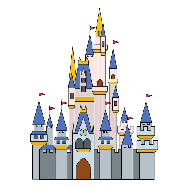 How To Draw The Disney Castle Step By Step