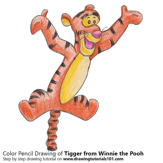 How To Draw Tigger From Winnie The Pooh