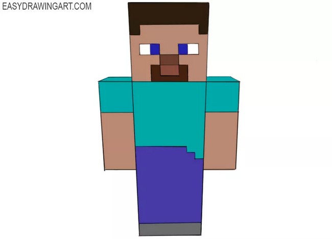 Minecraft Steve Drawing