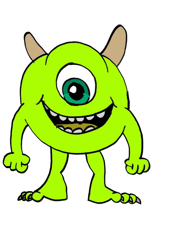 19 Mike Wazowski Drawing Ideas - How To Draw Mike Wazowski - DIYnCrafty