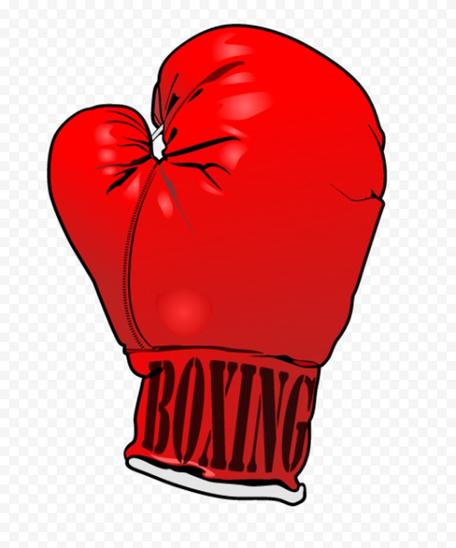 Red Boxing Single Glove Box Fight Cartoon Drawing