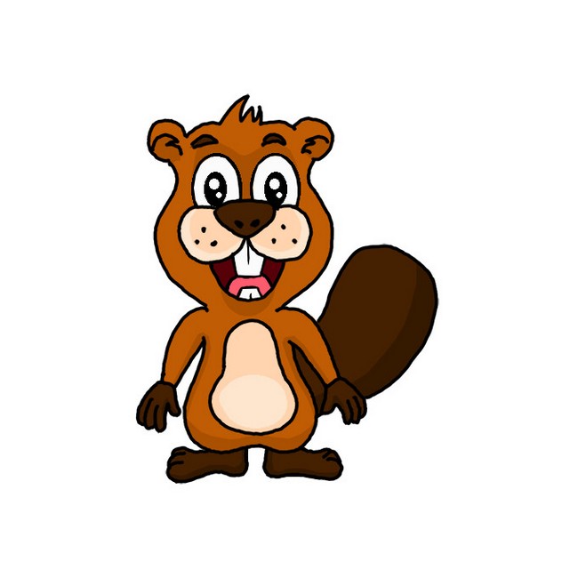 Simple Beaver Drawing