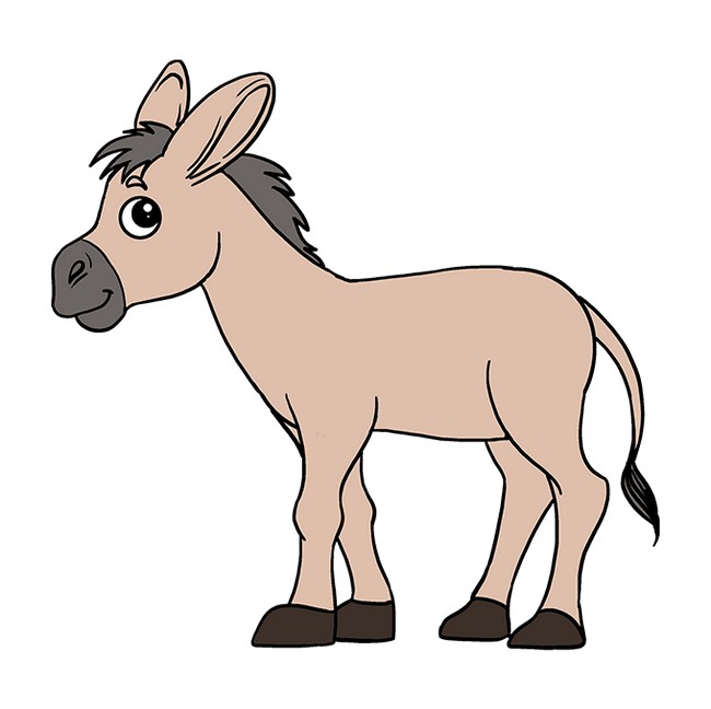 Simple Donkey Drawing 1