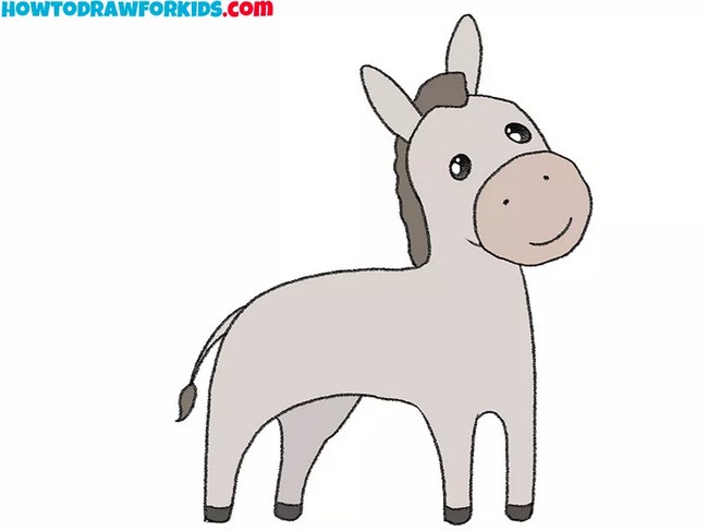 Simple Donkey Drawing