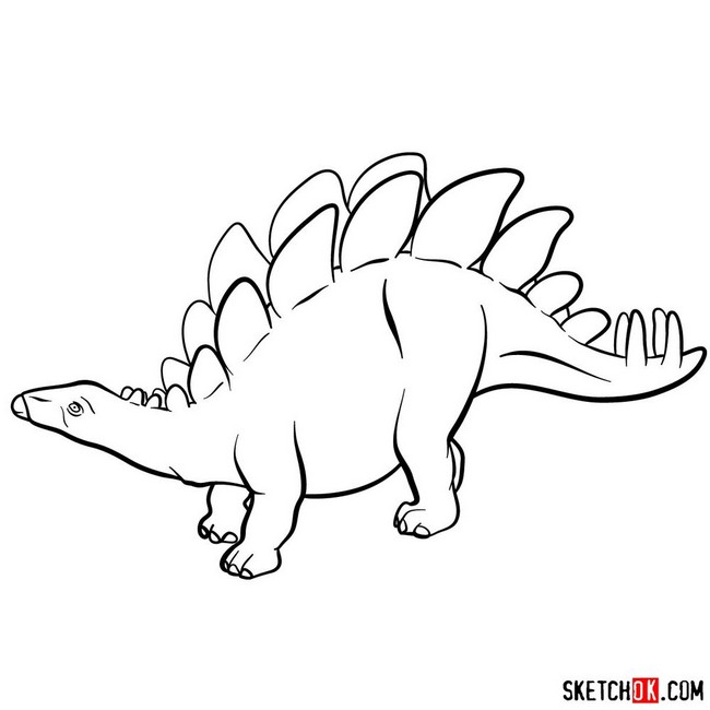 Stegosaurus Drawing Easy