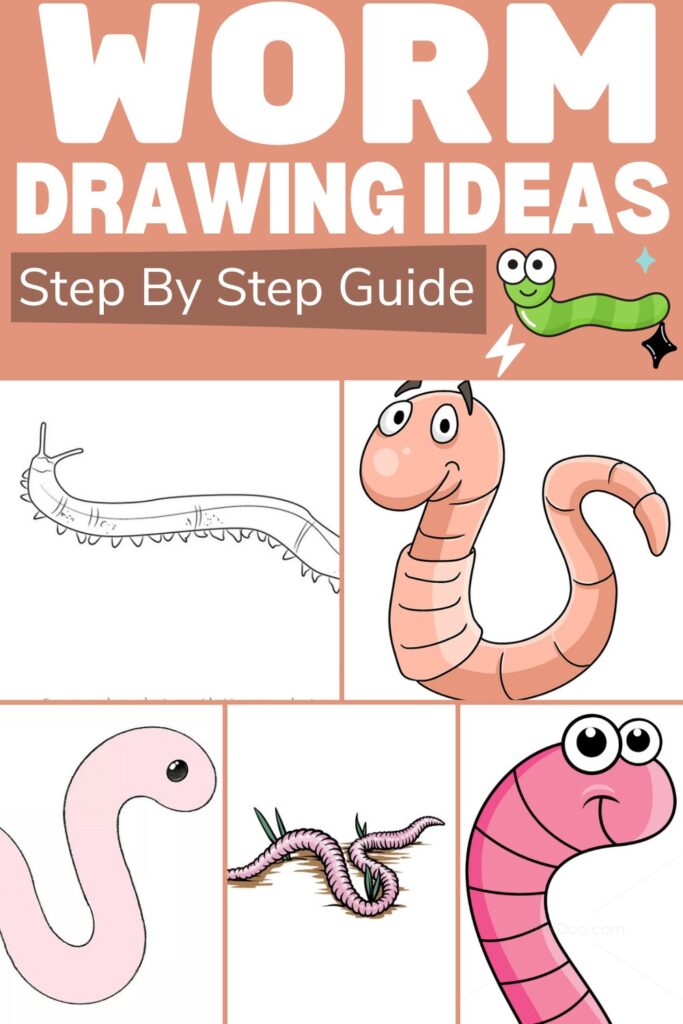 17 Worm Drawing Ideas How To Draw Worm DIYnCrafty