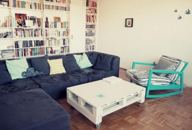 Modern Coffee Table With A Wood Pallet