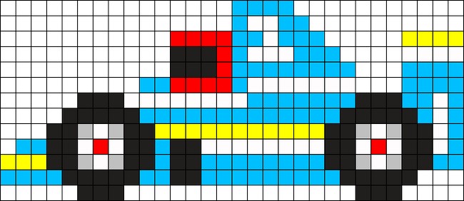 Race Car Perler Bead Pattern