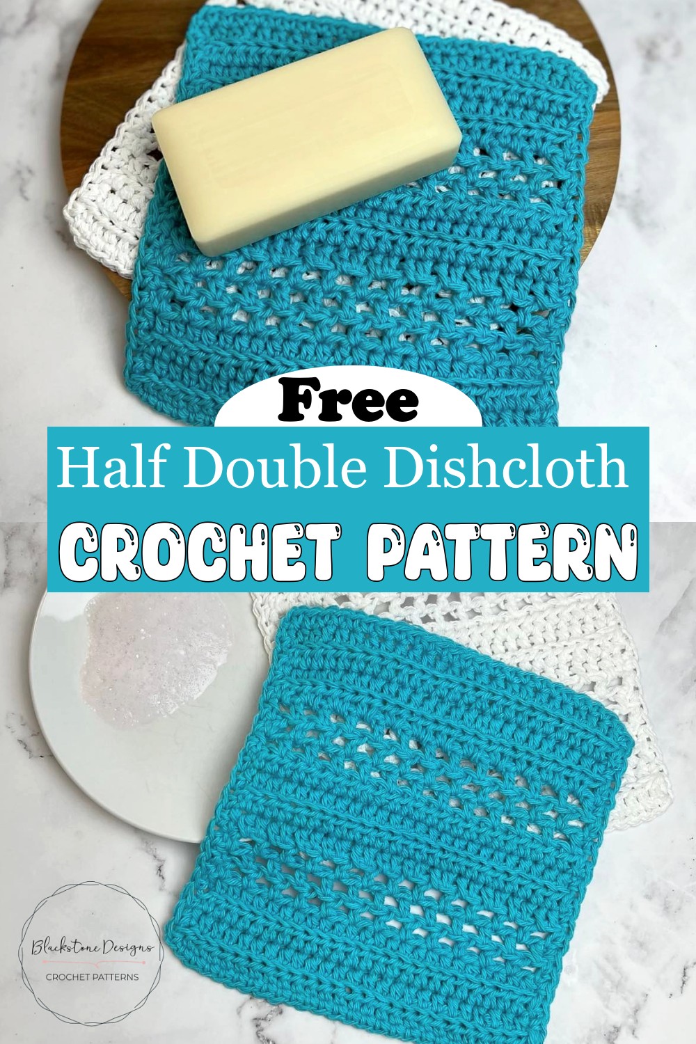 Beginner Half Double Crochet Dishcloth