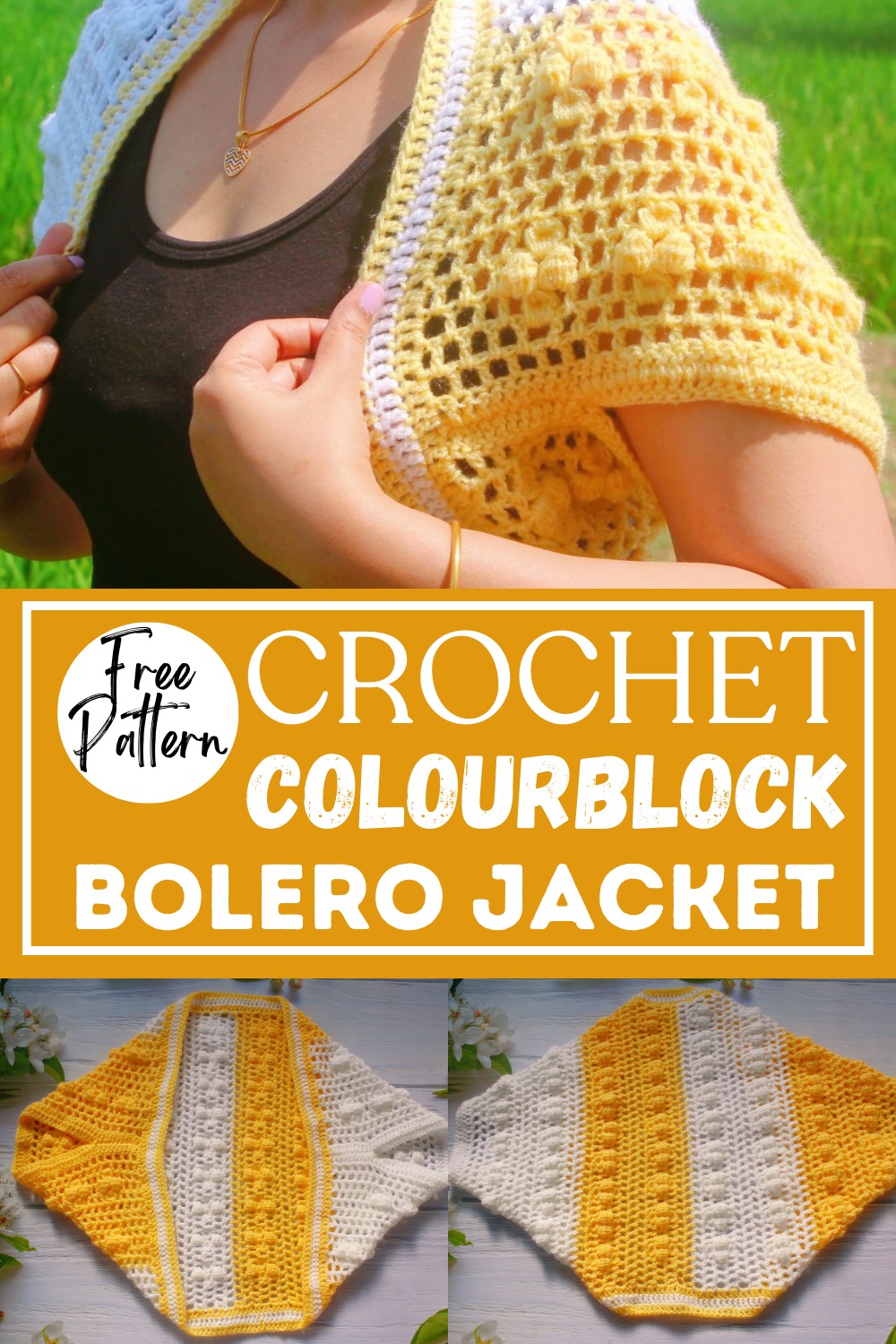 Colourblock Bolero Jacket