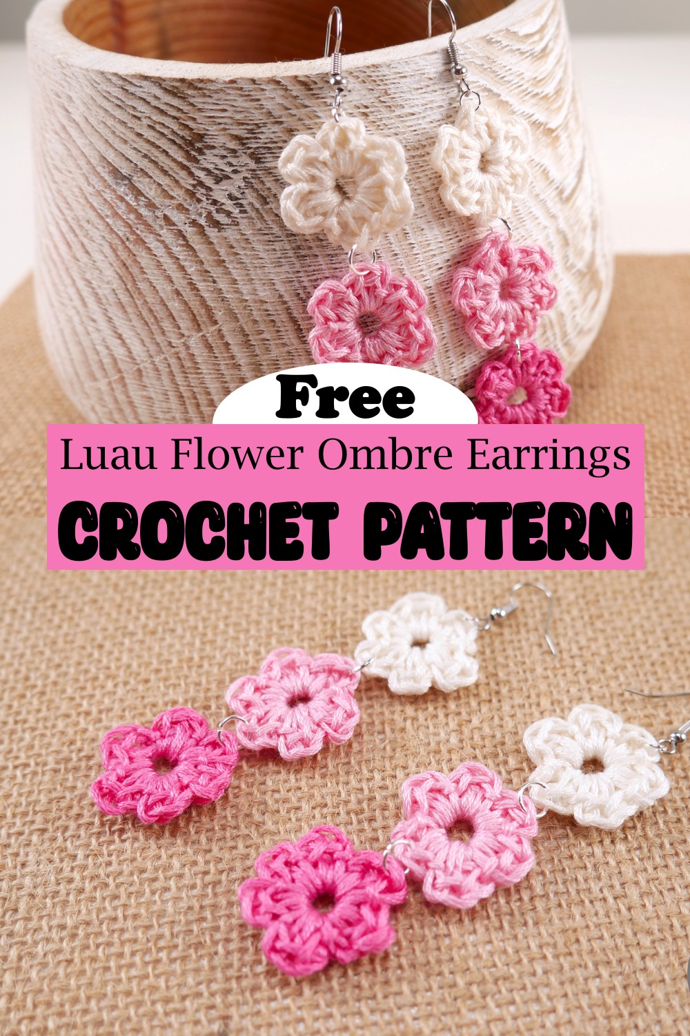 Luau Flower Ombre Earrings