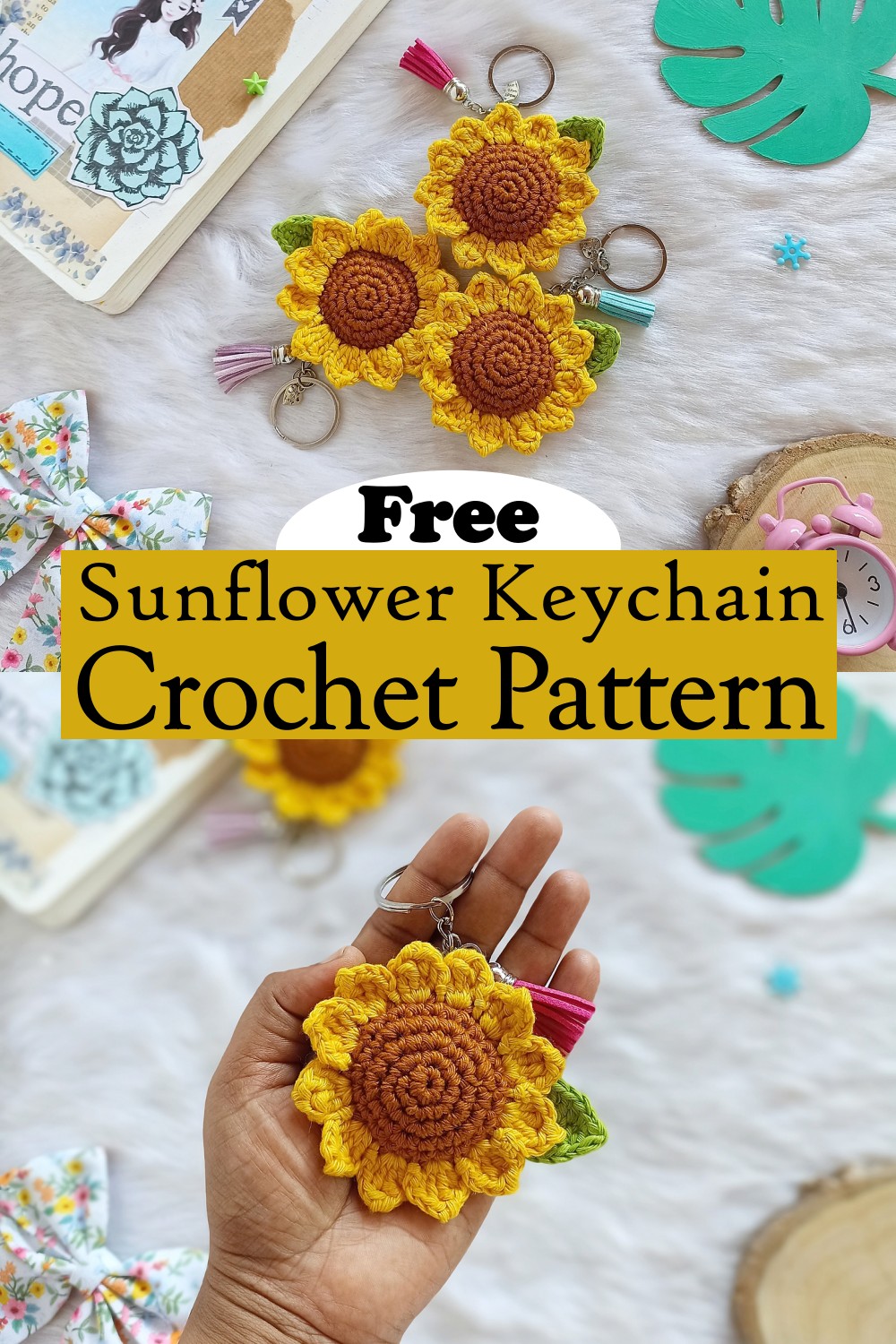 Sunflower Keychain