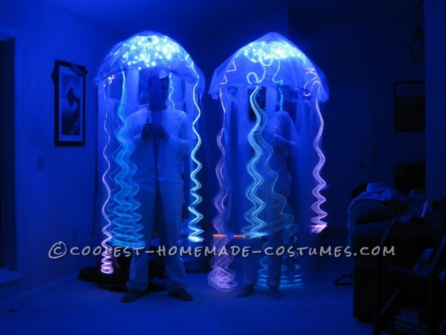 Prize Winning Homemade Glowing Jellyfish Costumes