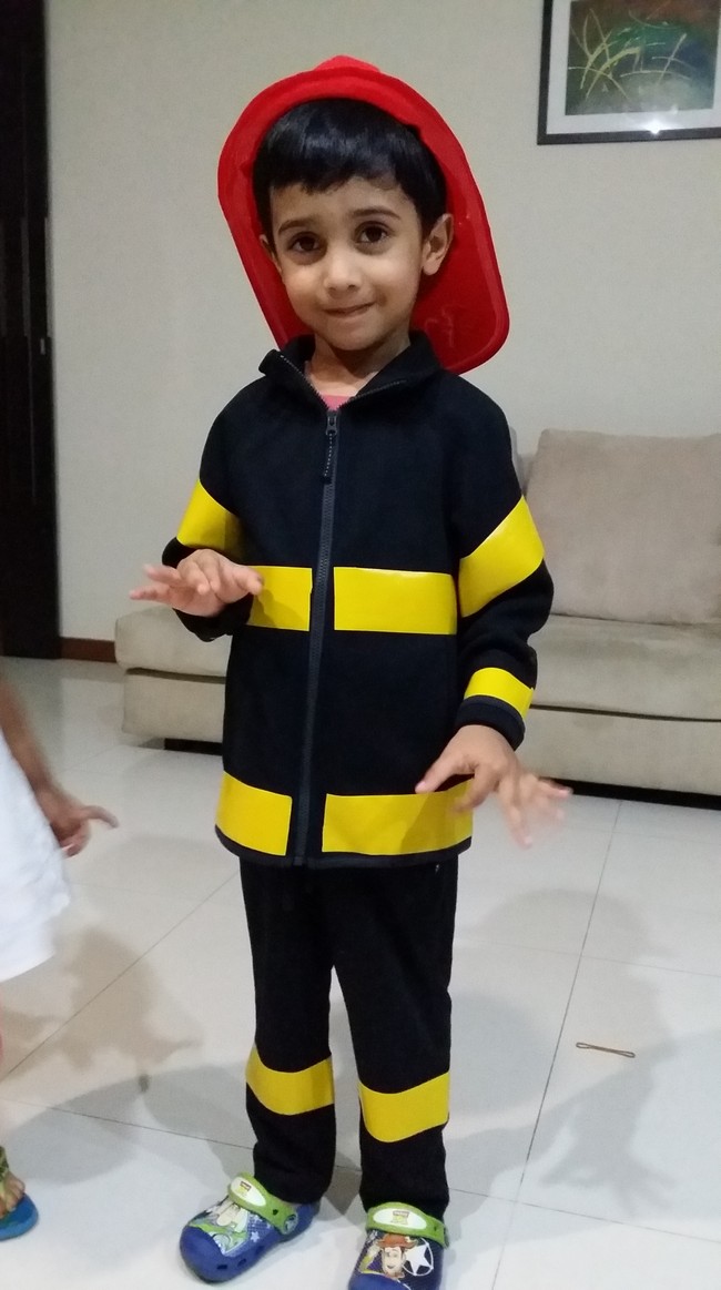 Quick DIY Fireman Costume