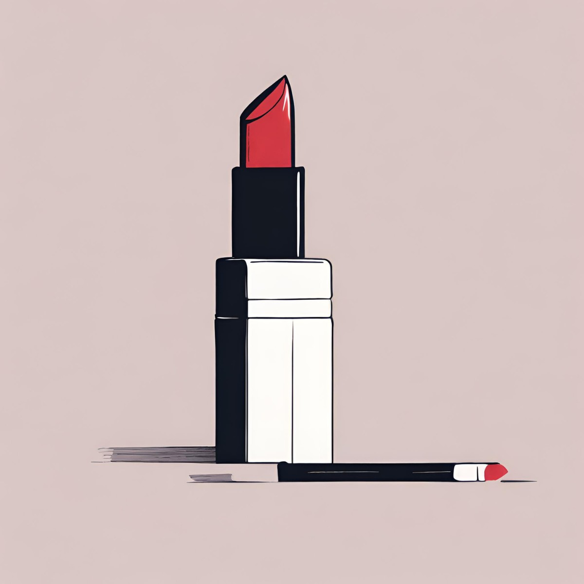 Lipstick drawing